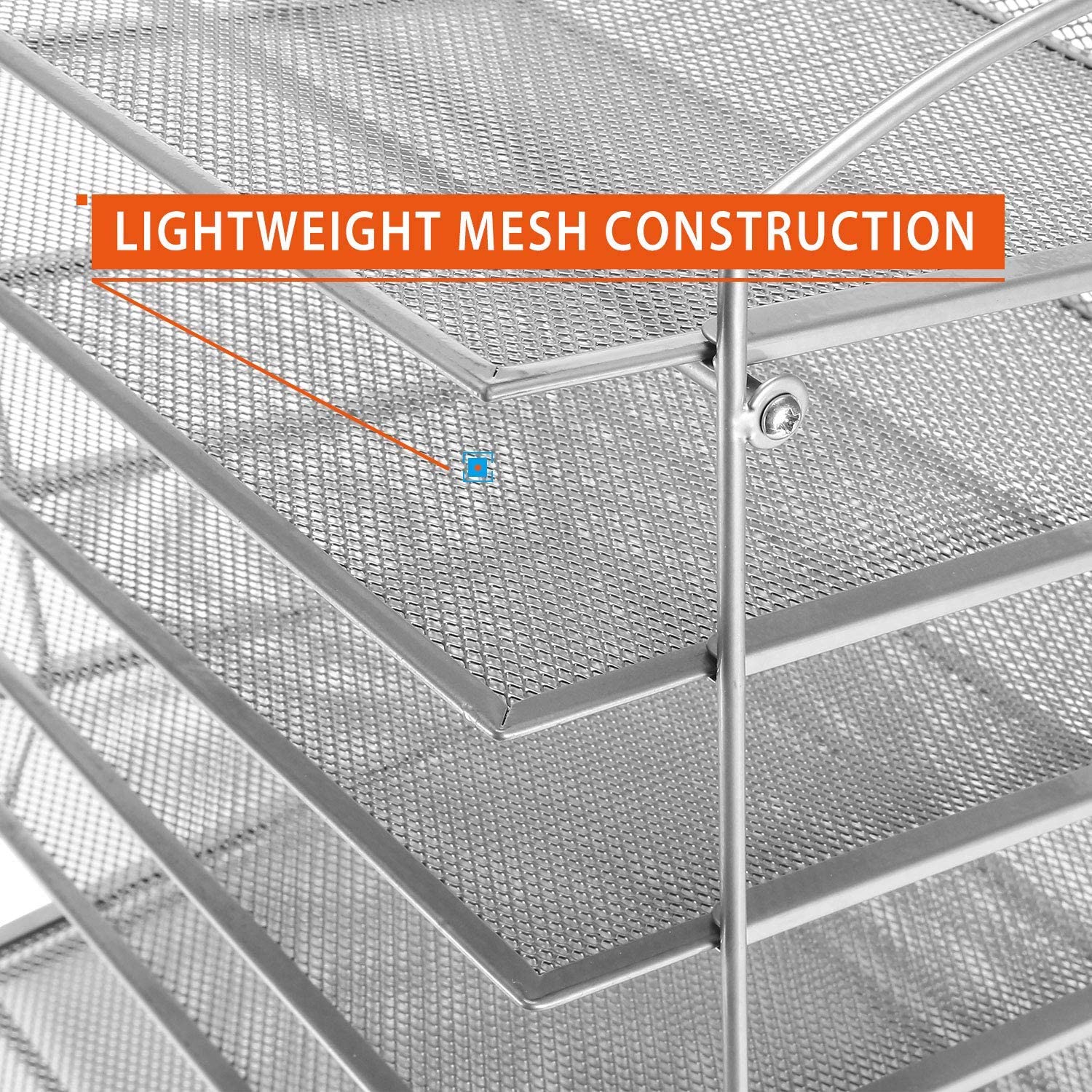 CLATINA 6-Tier Metal Mesh Desk File Organizer Desktop Letter Tray Paper Document Holder for Office Home School Gray CLATINA 6-Tier Metal Mesh Desk File Organizer Desktop Letter Tray Paper Document Holder for Office Home School Gray